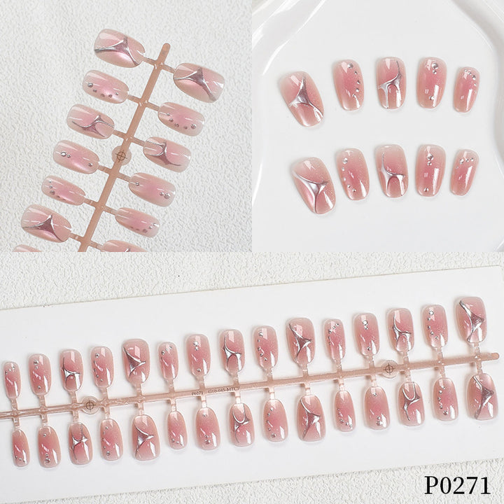 Elegant Artistic Press-On Nail Tips Stornfield