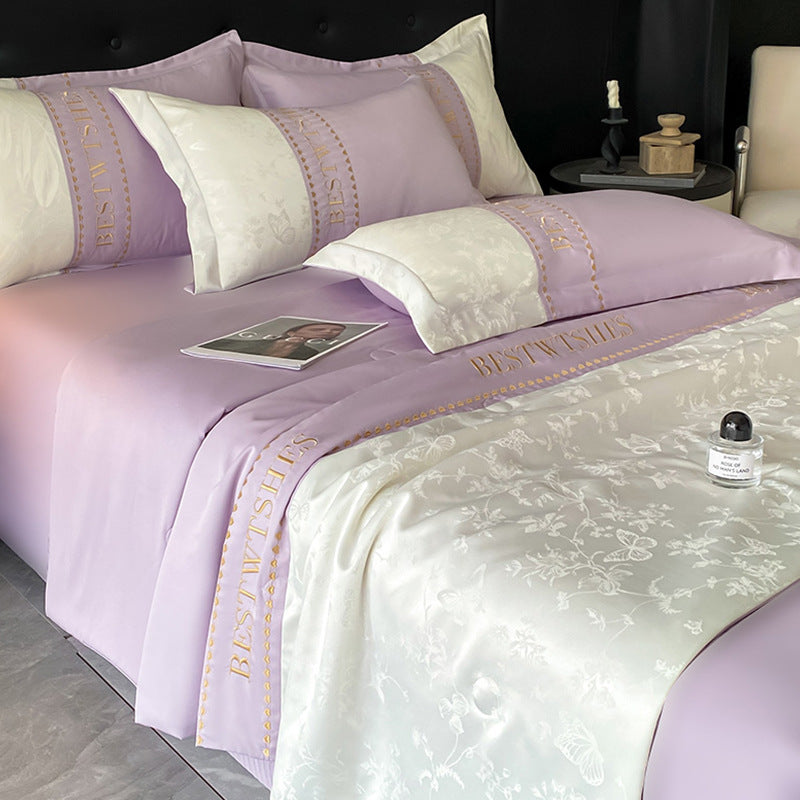 Satin Floral Patterned Bedding Set