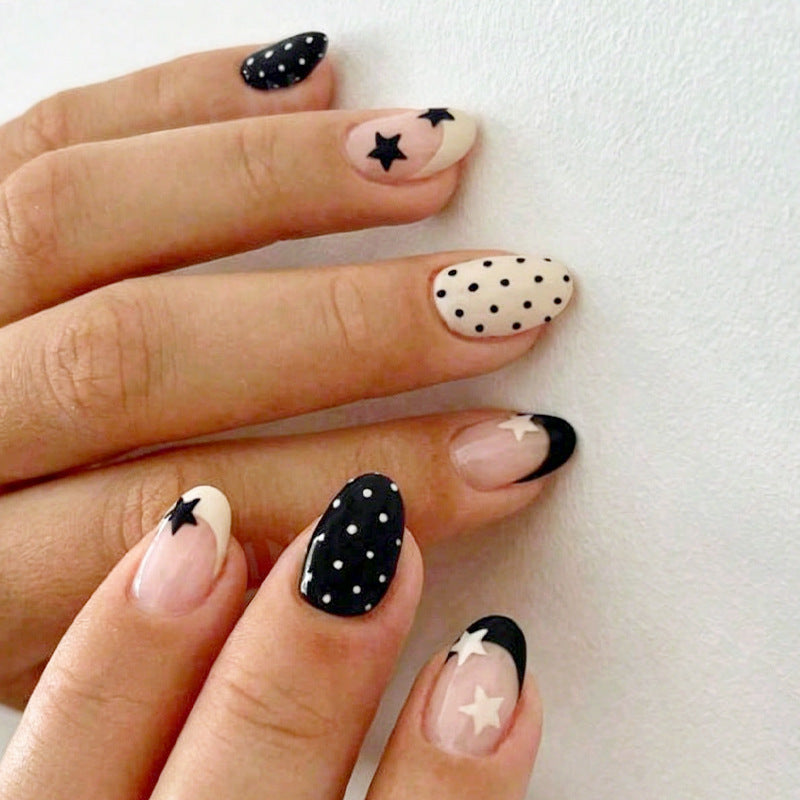 Chic Polka Dot and Star Press-On Nail Set Stornfield