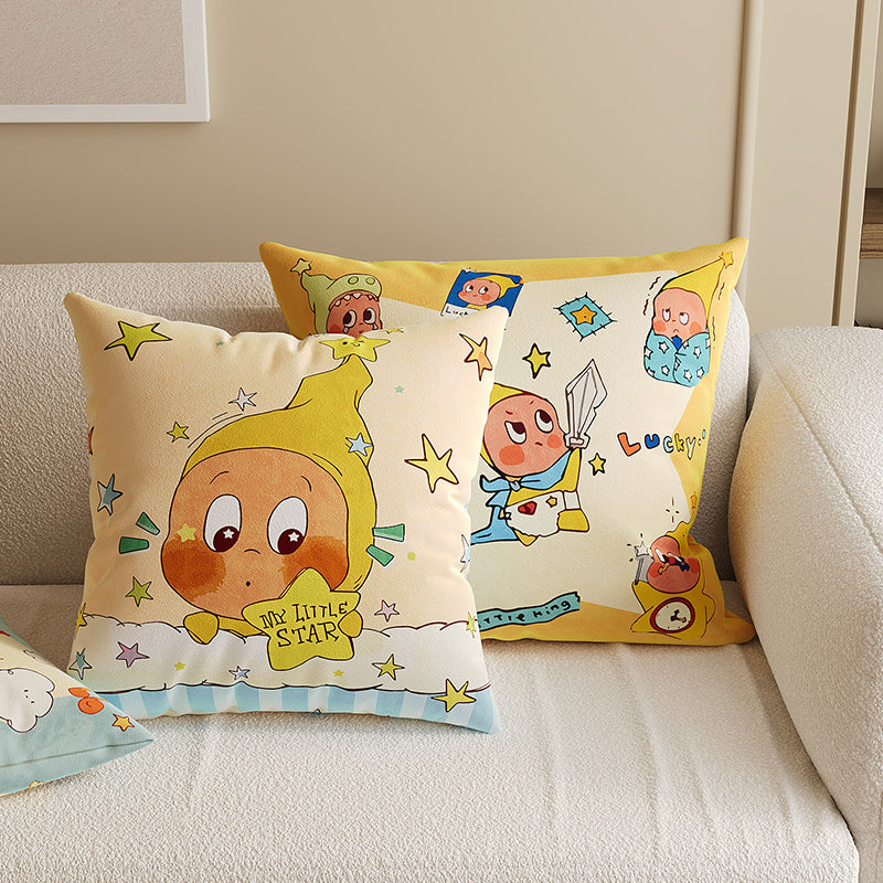 Cute Cartoon Character Throw Pillow