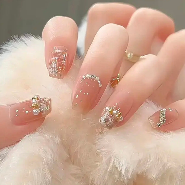 Artificial nail set with shiny 3D accents Stornfield