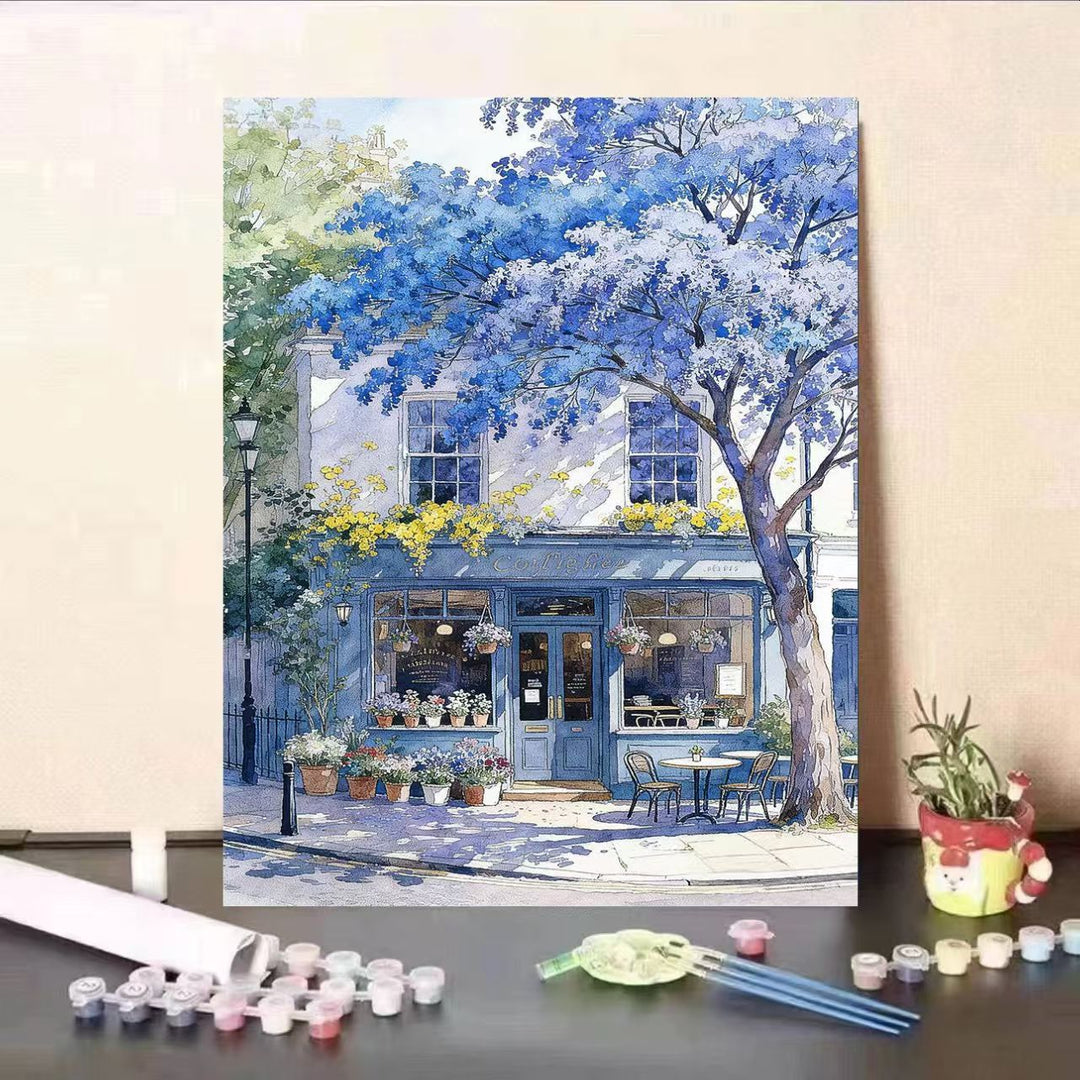 DIY Café Scene Paint by Numbers Kit Stornfield