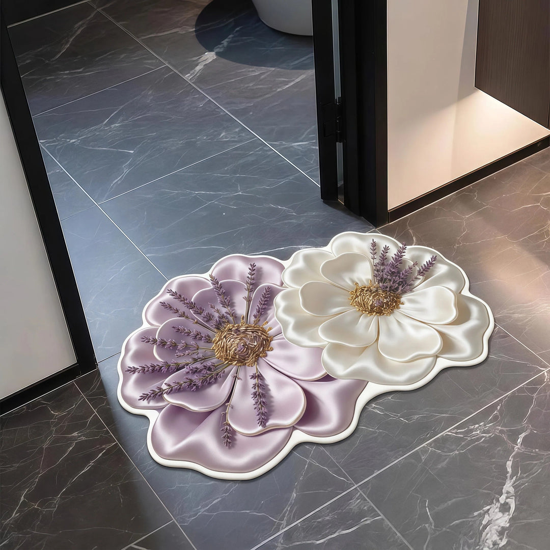 Luxurious Floral Pattern Bath Mat