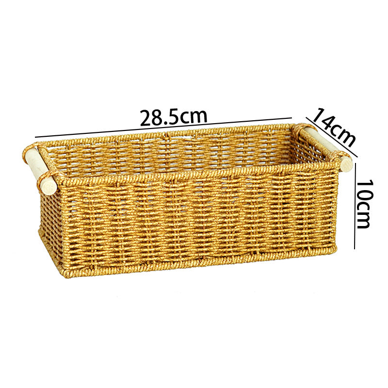 Versatile Woven Rectangular Storage Basket Stornfield