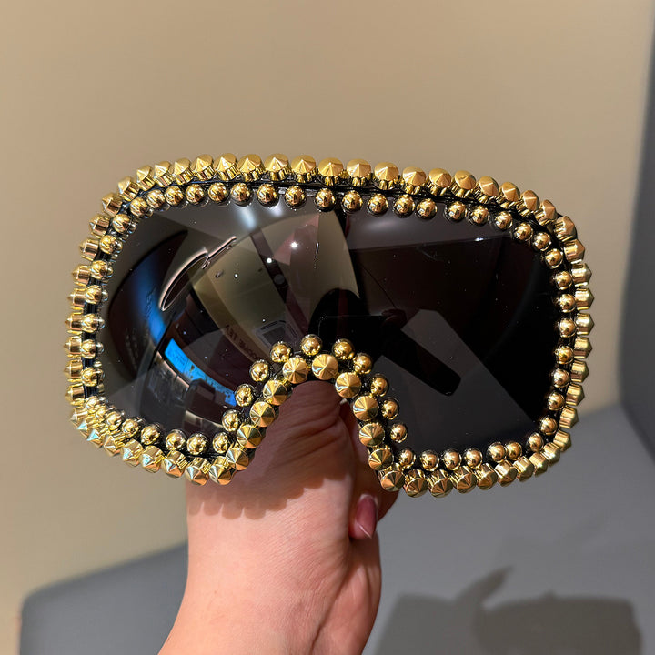 Ladies fashionable ski goggles with glamorous rhinestone embellishment Stornfield