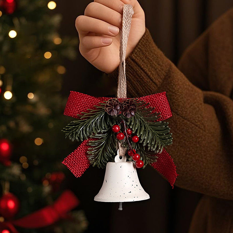 Festive Christmas bell with pine cone decoration Stornfield