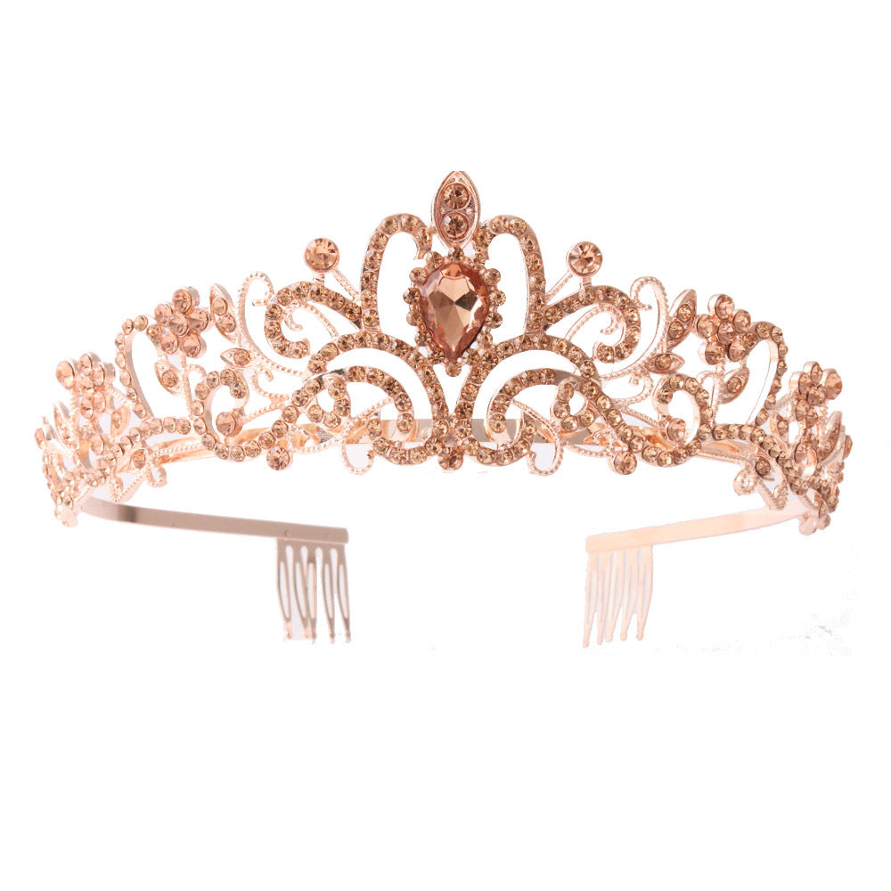 Ladies Sparkling Crystal Tiara with Filigree Design Stornfield
