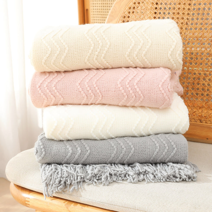 Cozy Knitted Throw Blanket
