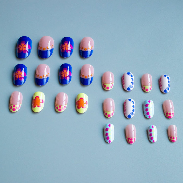 Artistic Floral Ombre Nail Art Set