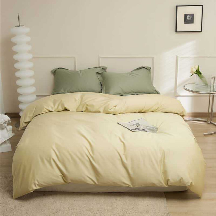 Luxury Breathable Cotton Duvet Cover Set with Pillow Shams