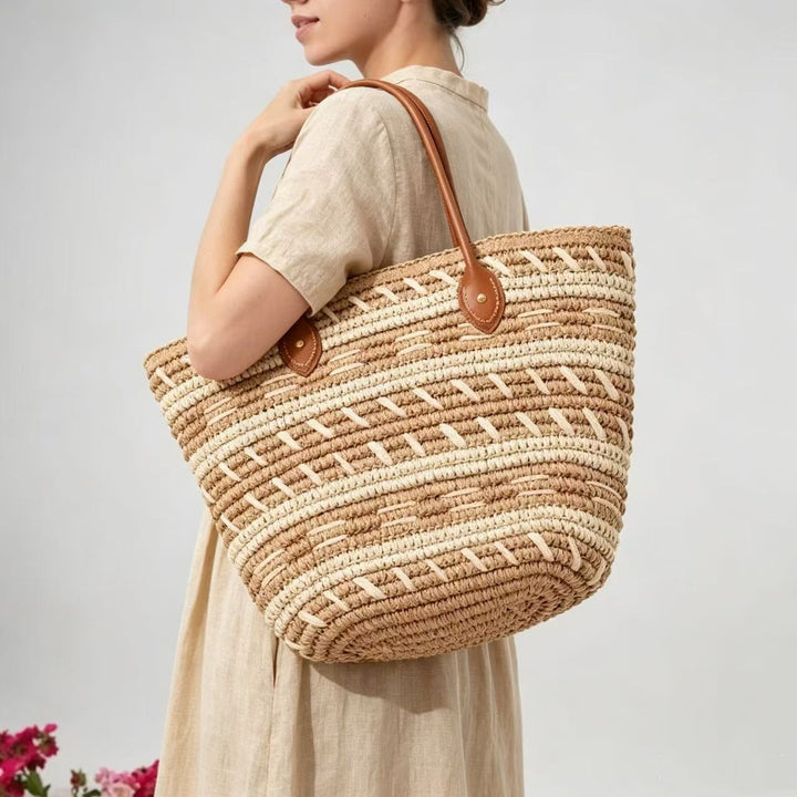 Bast-Beach bag with Elegant Structured Design Stornfield