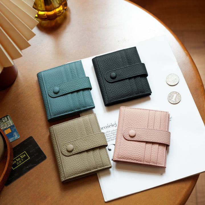 Textured Leather Cardholder Wallet