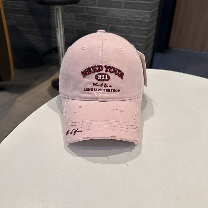 Men's Distressed Cotton Embroidered Baseball Cap Stornfield