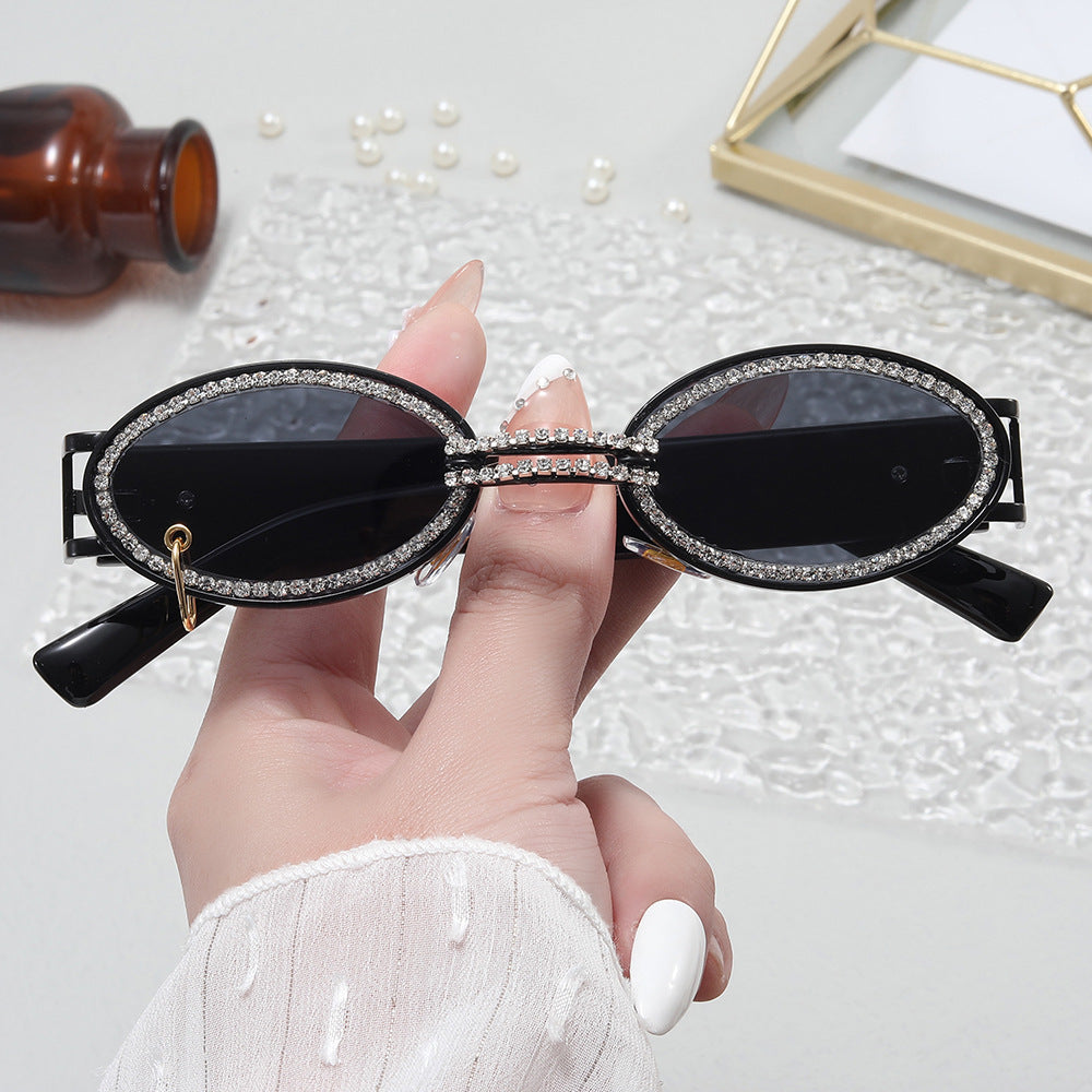 Women extravagant fashionable sunglasses with rhinestone-adorned frame Stornfield