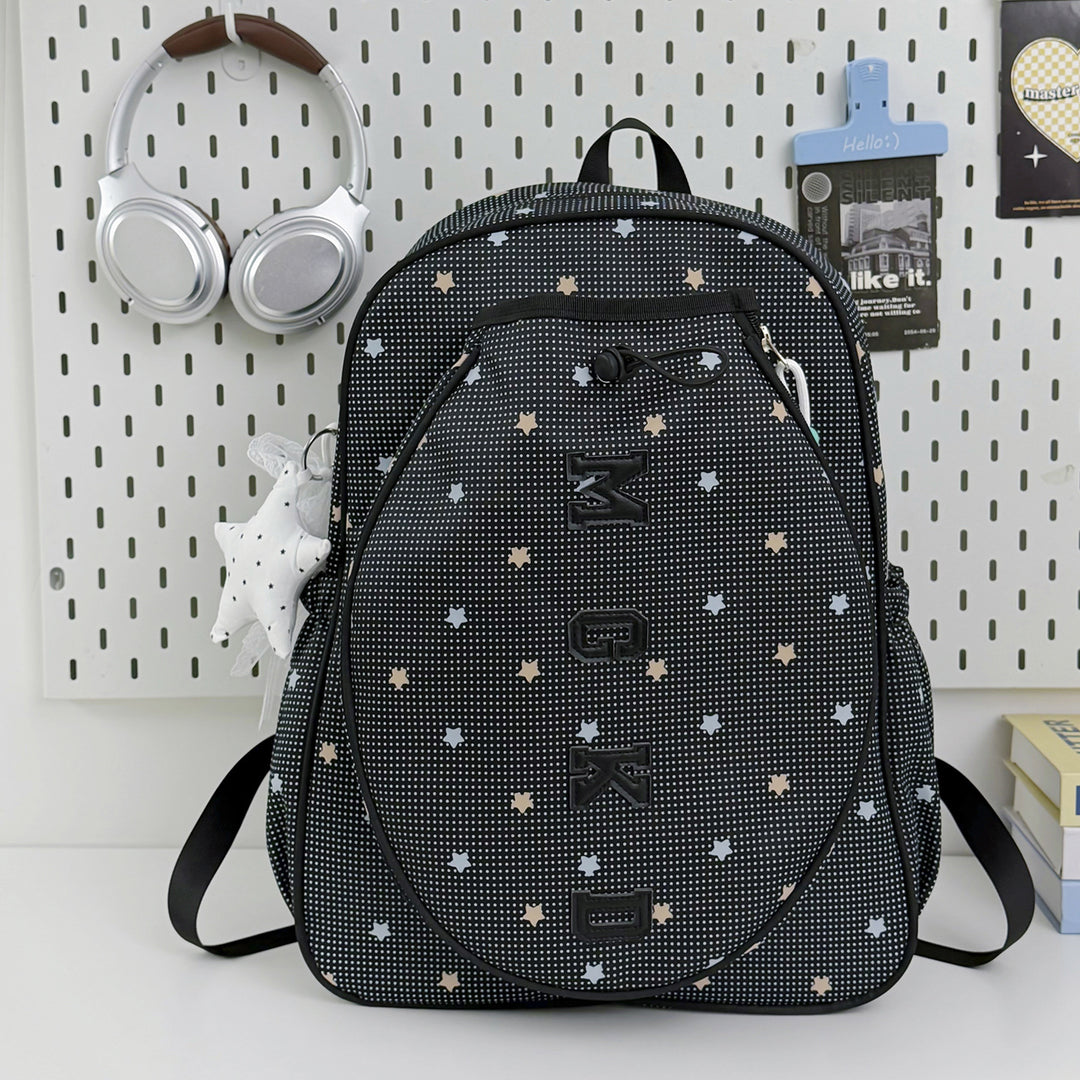 Star-Patterned Casual School Backpack Stornfield