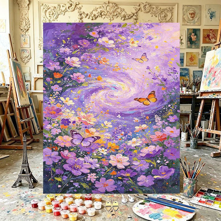Vibrant Floral Swirl Canvas Art Stornfield