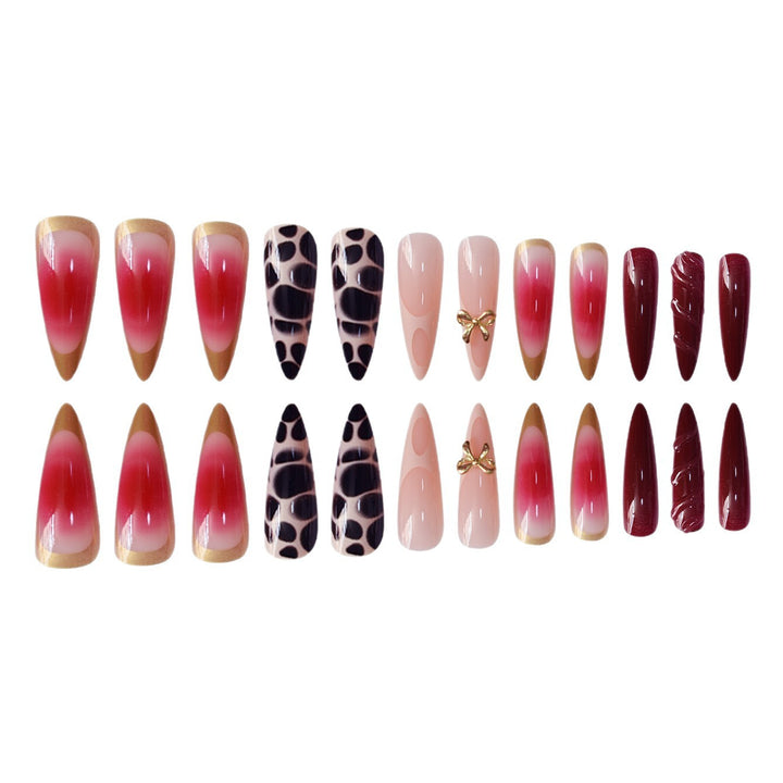 Artistic Stiletto Press-On Nail Set with Unique Accents Stornfield