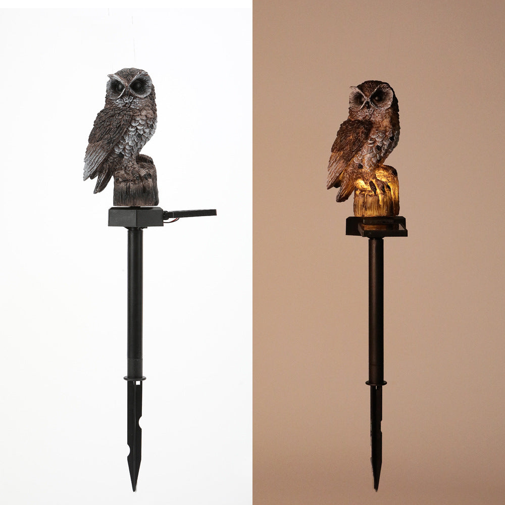 Solar-Powered Owl Garden Stake Light With Realistic Resin Perched Sculpture And Automatic Dusk-To-Dawn LED Stornfield