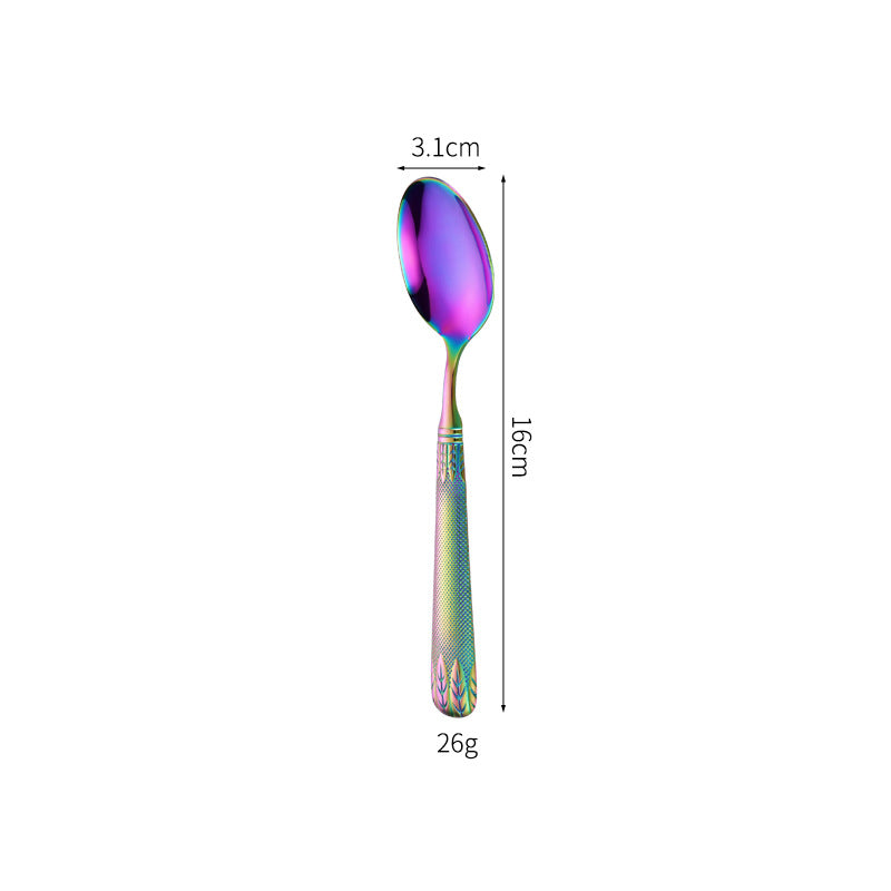 Elegant teaspoon with artistic handle design Stornfield