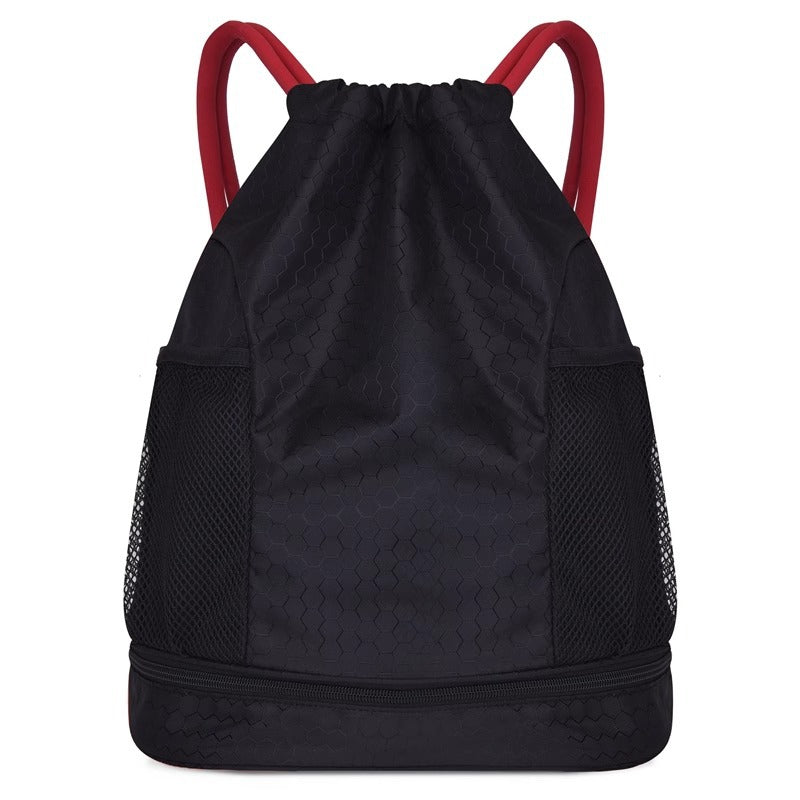 Lightweight Hexagonal Pattern Drawstring Backpack Stornfield