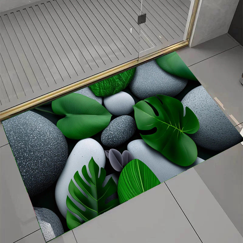 Artistic Garden-Themed Floor Mat