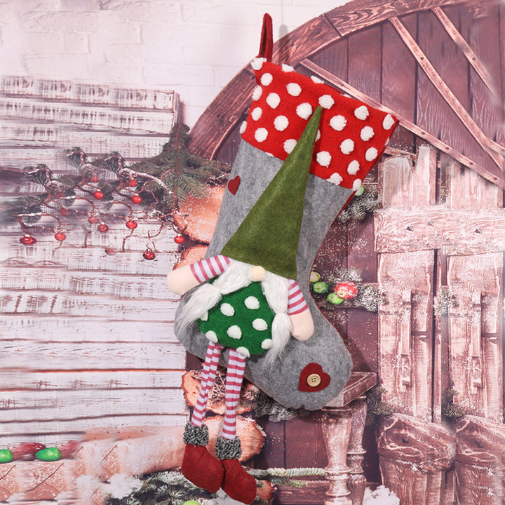 Playful Christmas stocking with gnome motif Stornfield