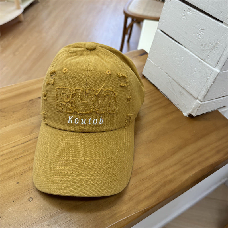 Men's Distressed Embroidered Baseball Cap Stornfield