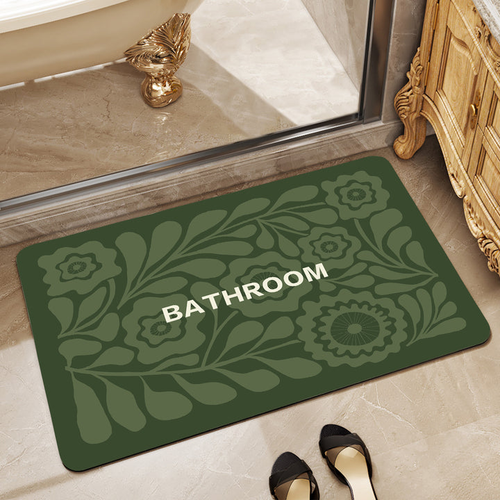 Decorative Floral Bathroom Mat Stornfield