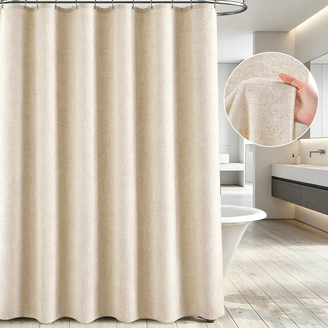 Textured Linen Shower Curtain Stornfield