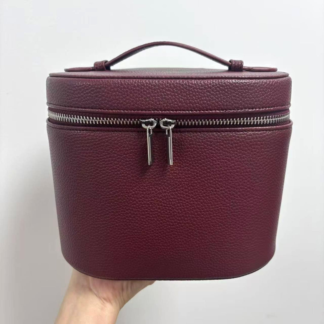 Cosmetic bag with practical carrying handle and double zipper Stornfield