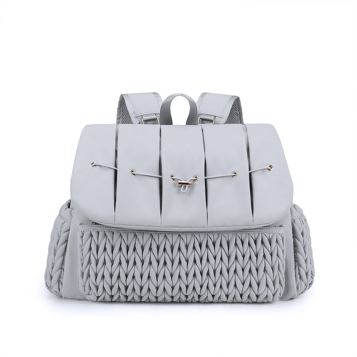 Elegant and Stylish Backpack with Faux Leather and Woven Design Stornfield