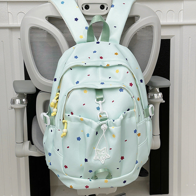 Backpack with Colorful Star Pattern and Versatile Compartments Stornfield