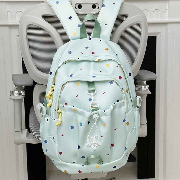 Backpack with Colorful Star Pattern and Versatile Compartments Stornfield