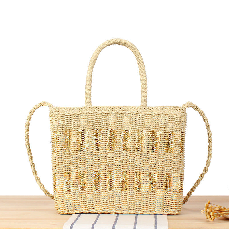 Braided tote bag with double carrying handles Stornfield