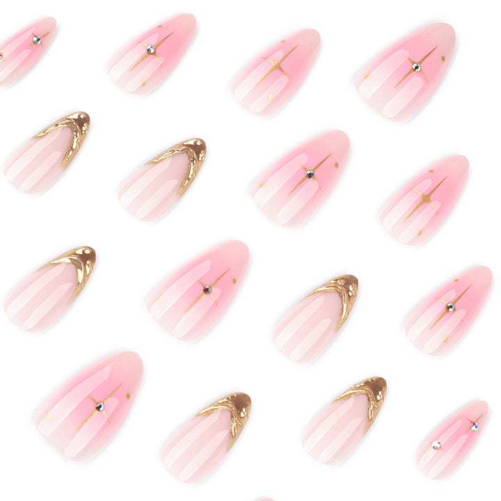 Artistic Nail Extensions with Glamorous Gold Finish Stornfield
