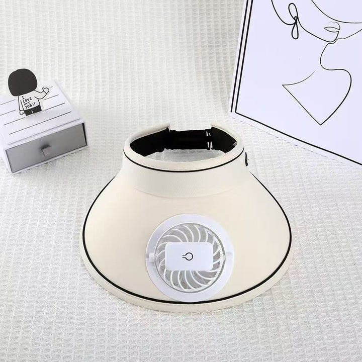 Sport Sun Visor with detachable front fan, adjustable headband and reflective piping Stornfield