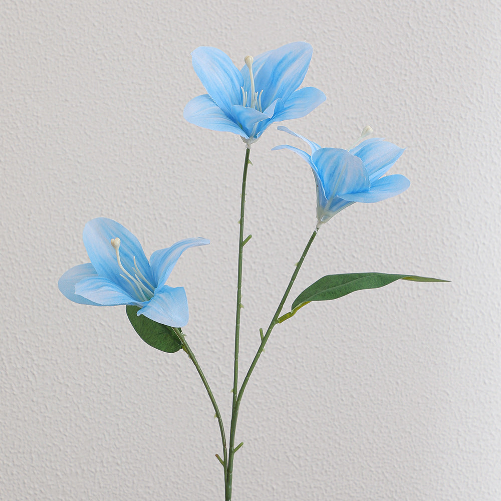 Artificial lily stem with delicate flowers