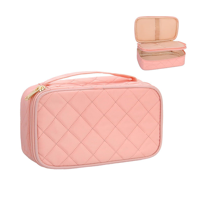 Cosmetic storage bag with elegant quilted pattern Stornfield