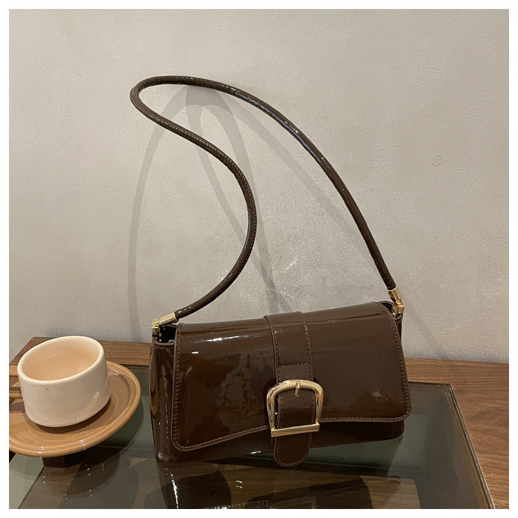 Elegant Mini Handbag with Buckle Detail