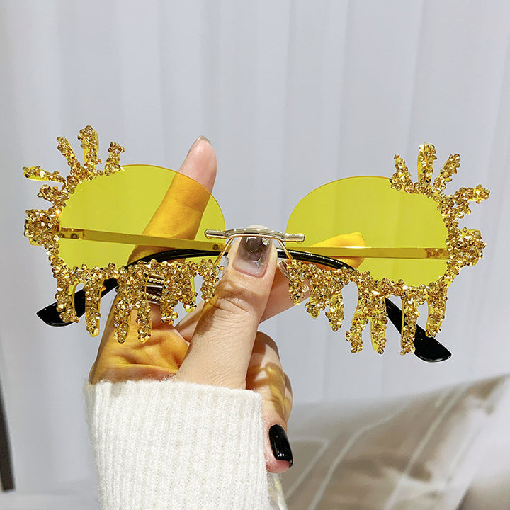 Women Extravagant Sunglasses with Sparkling Rhinestone Decorations Stornfield
