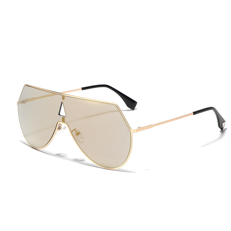 Women's futuristic oversized sunglasses with protective metal frame Stornfield