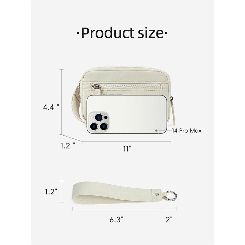 Practical wrist bag with zipper pockets Stornfield