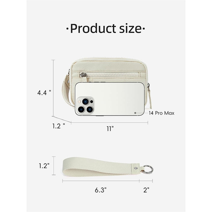 Practical wrist bag with zipper pockets Stornfield