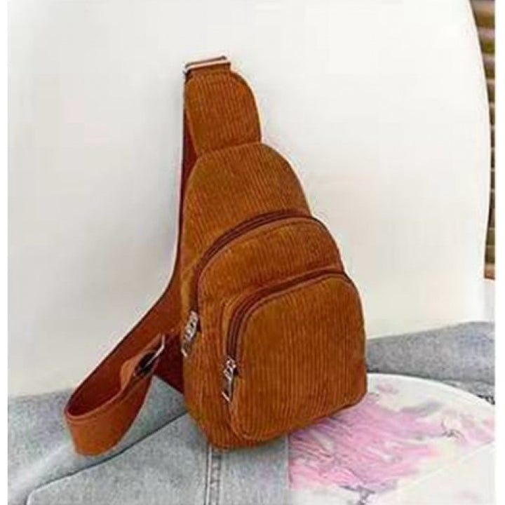 WoMulti-Compartment Corduroy Sling Bag Stornfield