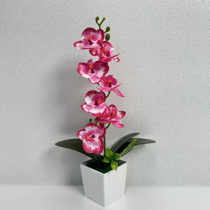 Realistic Artificial Orchid Floral Arrangement for Indoor Display