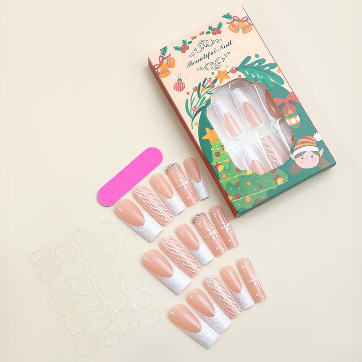 Artificial nail set with festive designs Stornfield