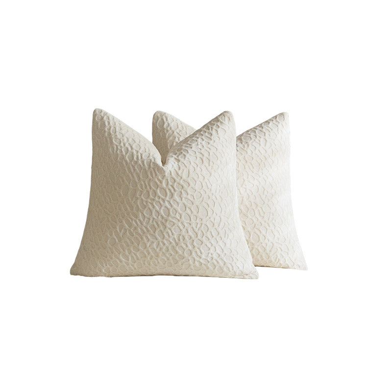 Luxury Textured Chenille Throw Pillow Covers Pair