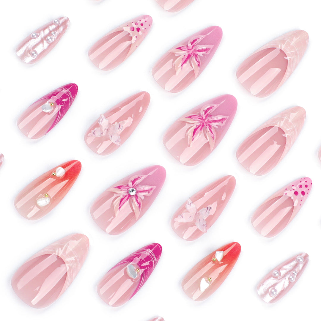 Artful nail extensions with unique 3D accents Stornfield