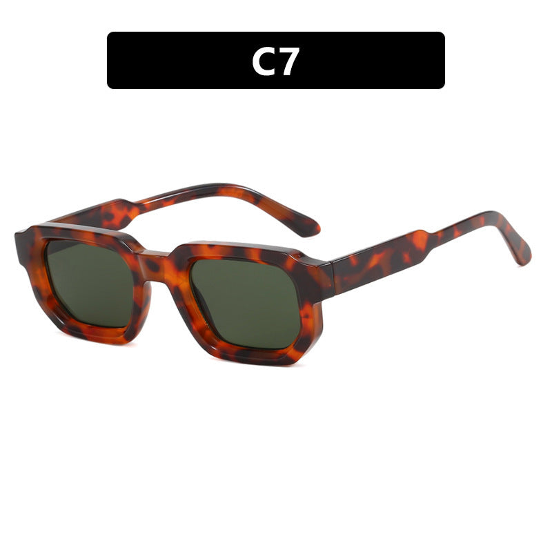 Women's fashionable rectangular sunglasses in a trendy design with clear accents Stornfield