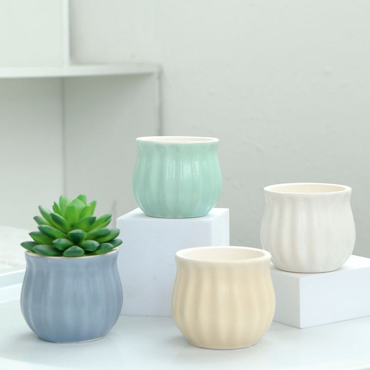 Modern Round Ceramic Planter Stornfeild